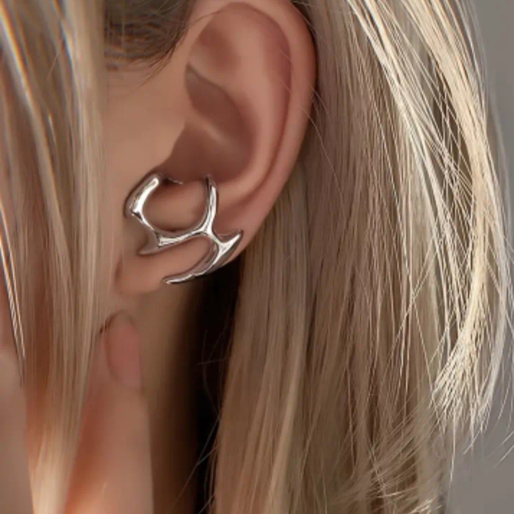 Sterling Silver Post Cuff Earrings